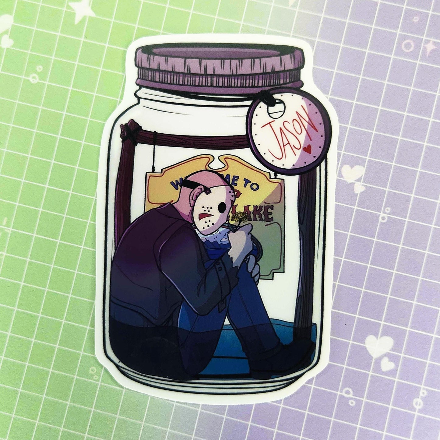 Horror Slasher Mason Jar 3" Vinyl Stickers