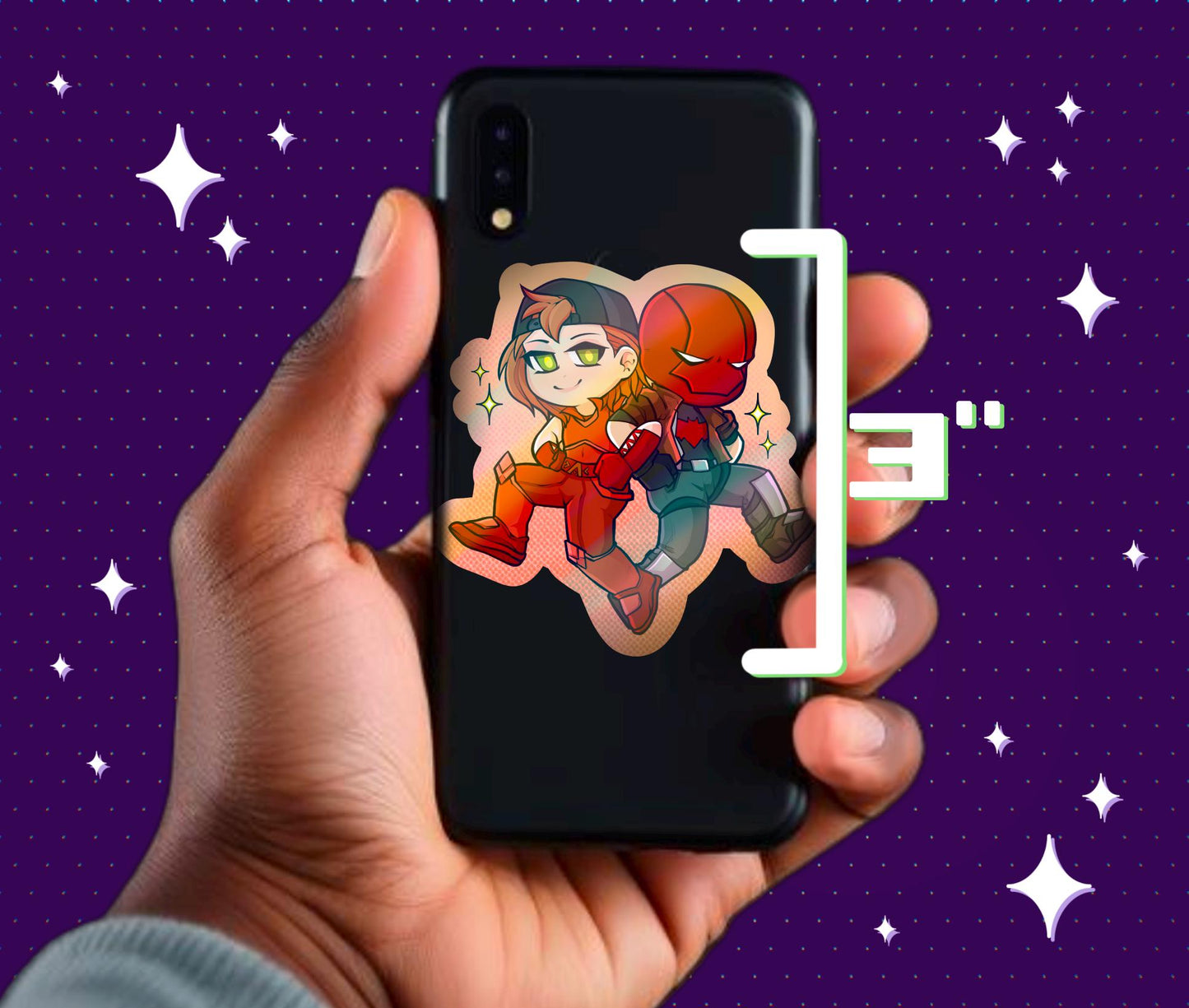 Jason Todd and Roy Harper 3" Holographic Sticker