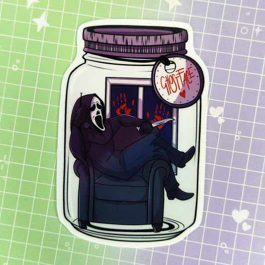 Horror Slasher Mason Jar 3" Vinyl Stickers