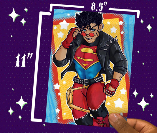 Superboy Conner Kent 8.5x11 Art Print
