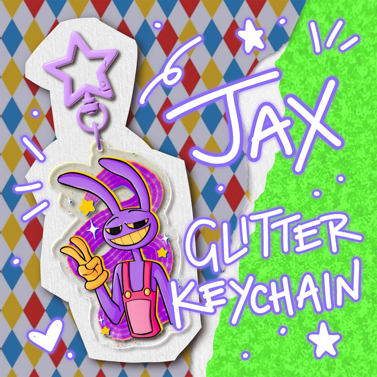 TADC Jax 3" Glitter Acrylic Keychain