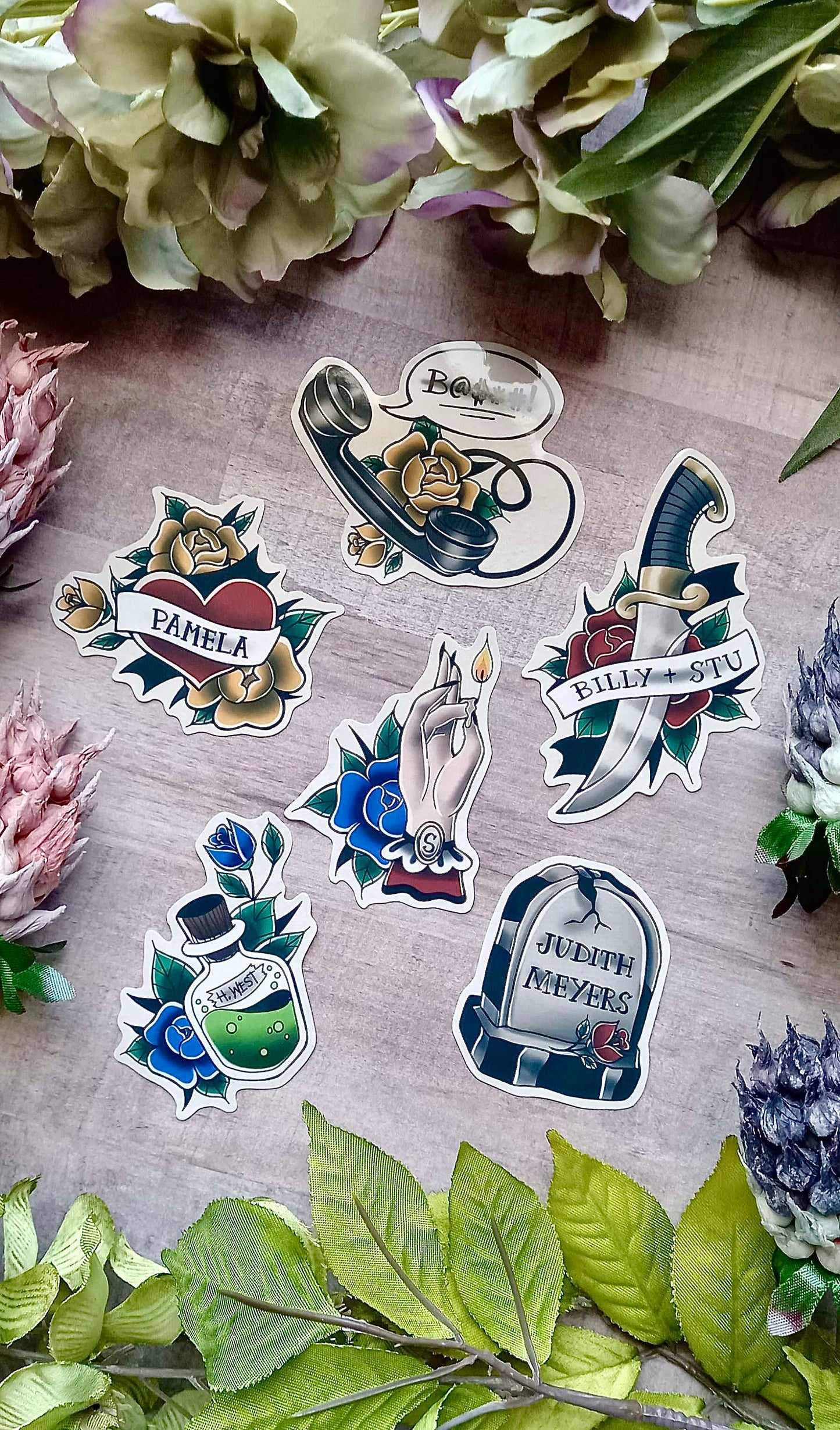 Horror Movie Tattoos Sticker Pack