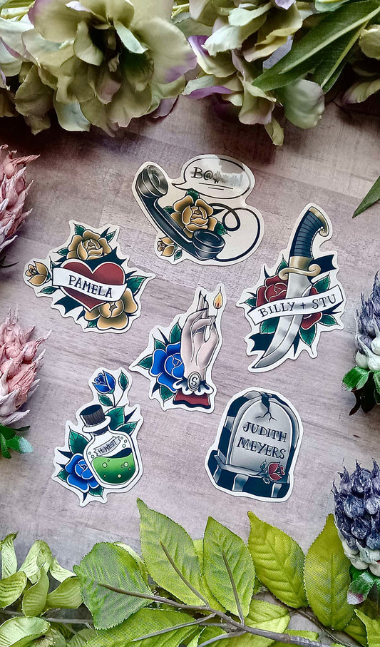 Horror Movie Tattoos Sticker Pack