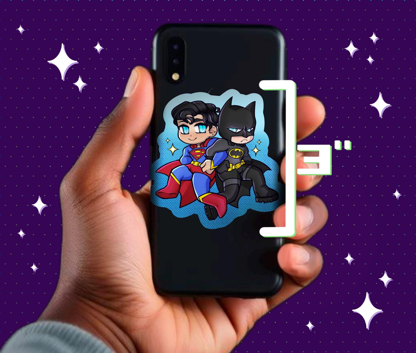 Superbat 3" Holographic Sticker