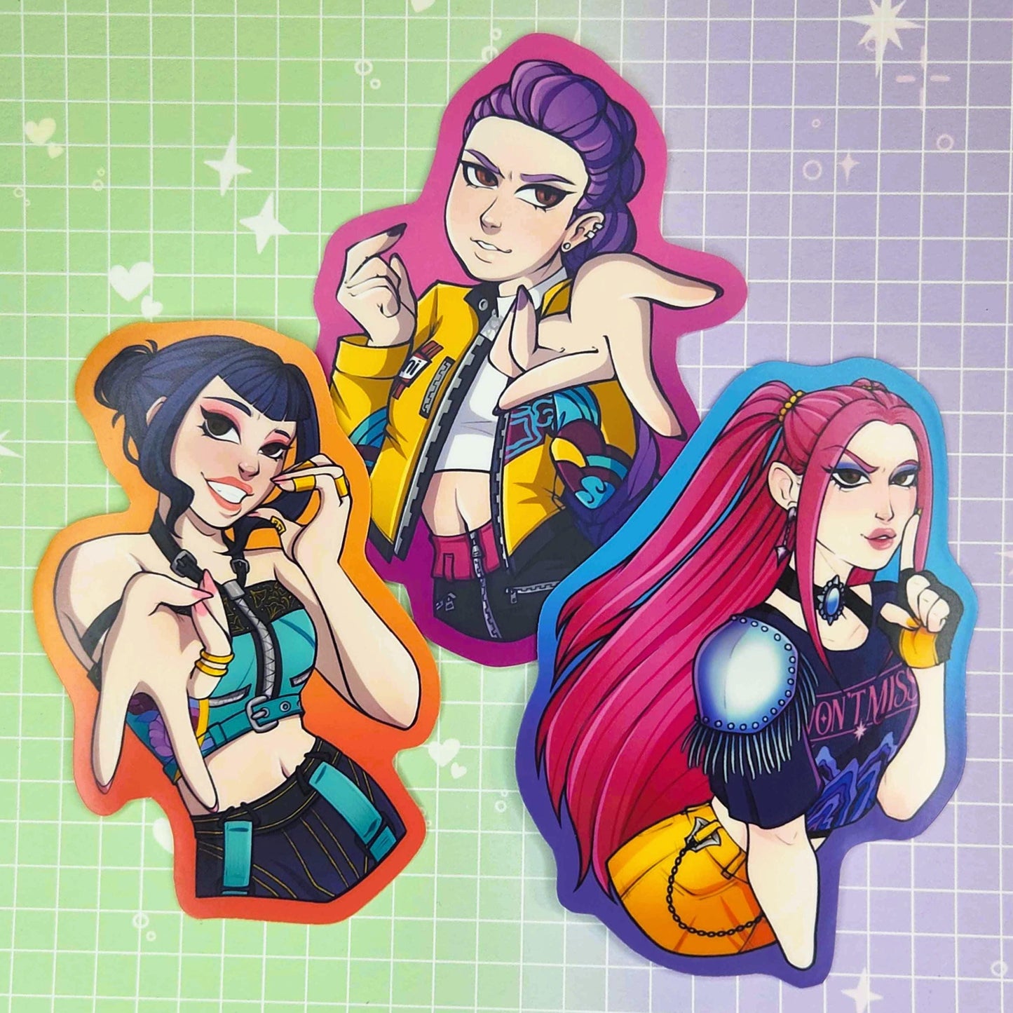 Huntrix K-Pop Demon Hunters 3” Stickers