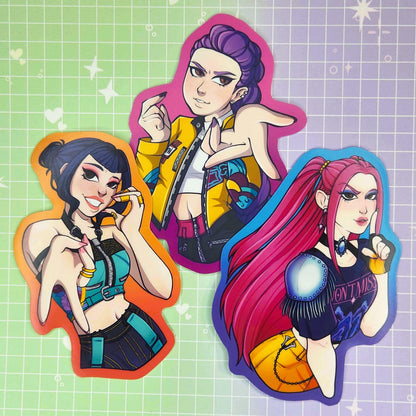 Huntrix K-Pop Demon Hunters 3” Stickers