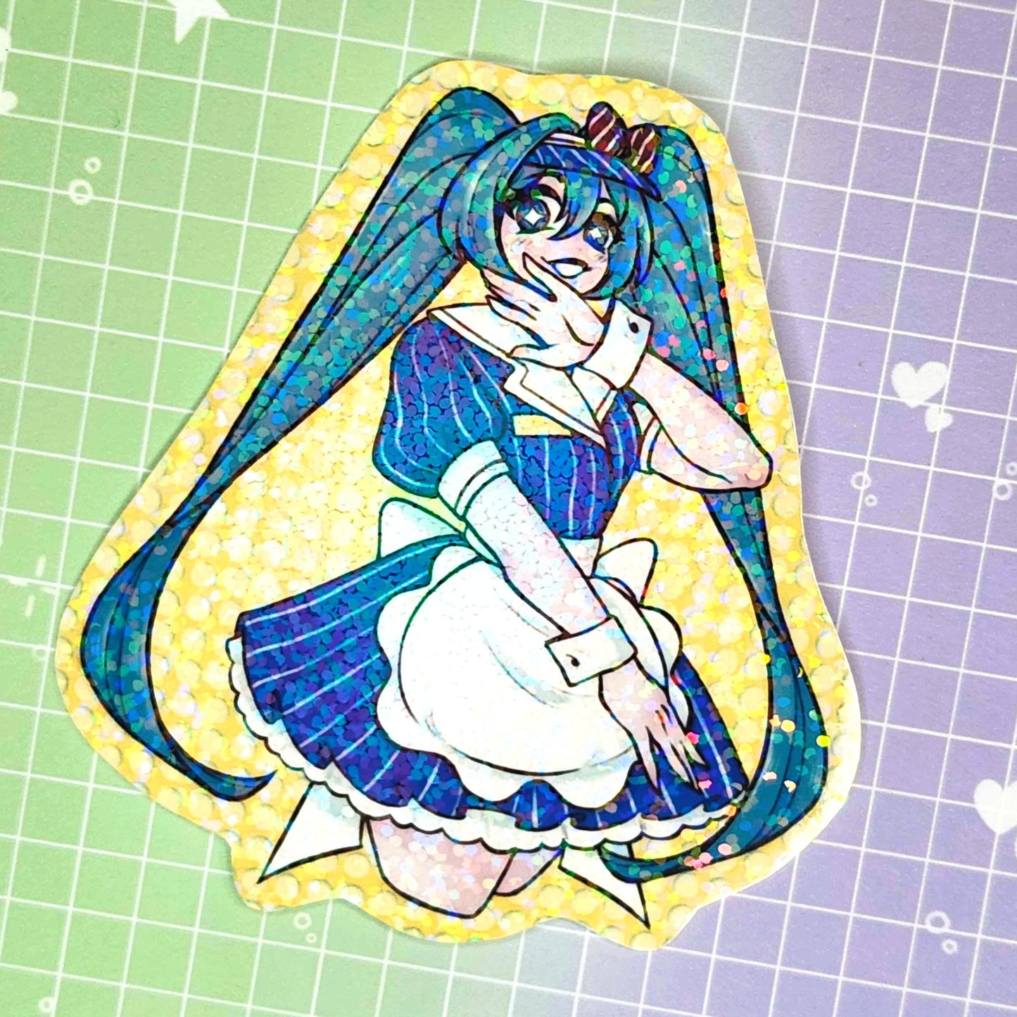 Mesmerizer VOCALOID Hatsune Miku and Kasane Teto 3” Holographic Stickers