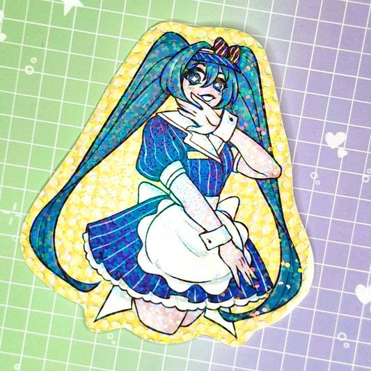 Mesmerizer VOCALOID Hatsune Miku and Kasane Teto 3” Holographic Stickers