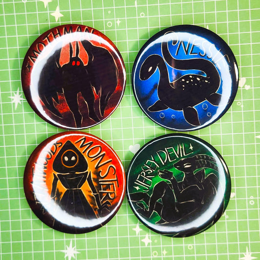 Cryptid 2" Button Badges