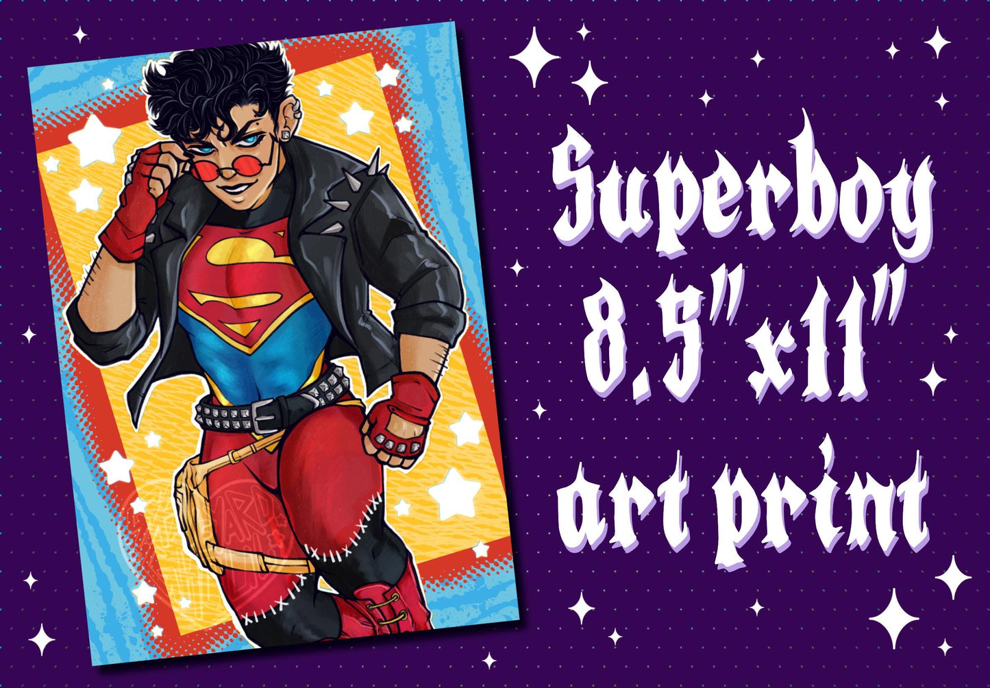 Superboy Conner Kent 8.5x11 Art Print