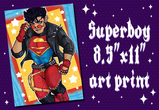 Superboy Conner Kent 8.5x11 Art Print