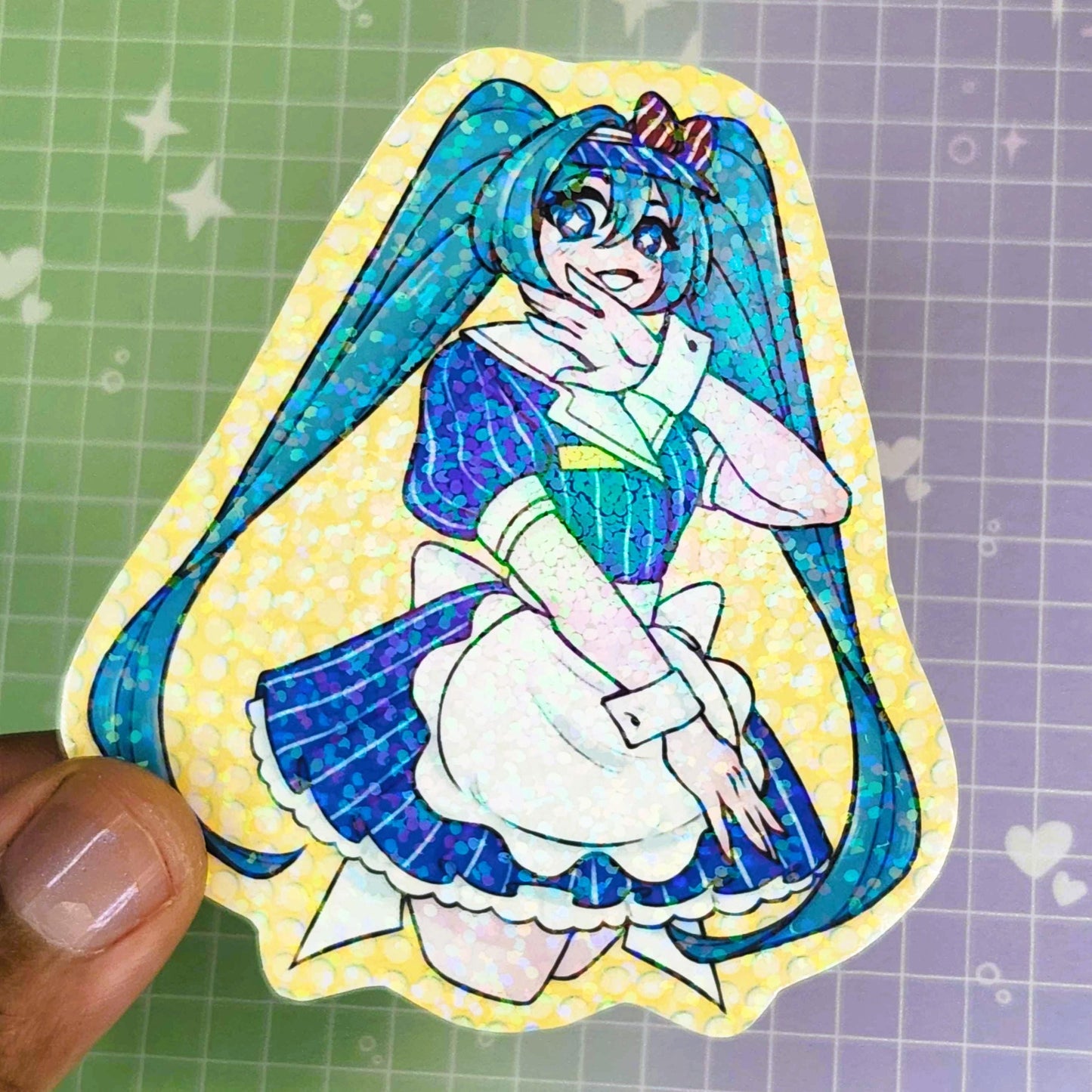 Mesmerizer VOCALOID Hatsune Miku and Kasane Teto 3” Holographic Stickers