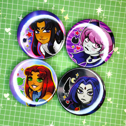 Titans Girls 2" Button Badges