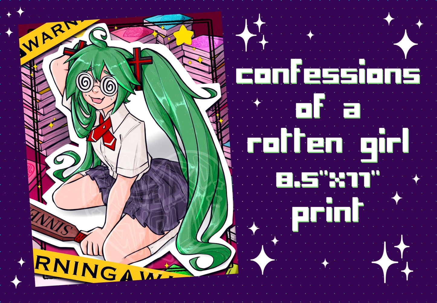 Confessions of a Rotten Girl Hatsune Miku 8.5x11 Art Print
