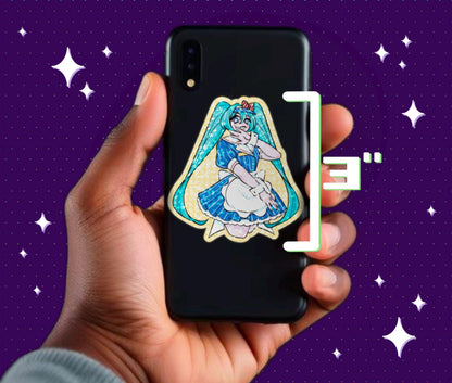 Mesmerizer VOCALOID Hatsune Miku and Kasane Teto 3” Holographic Stickers