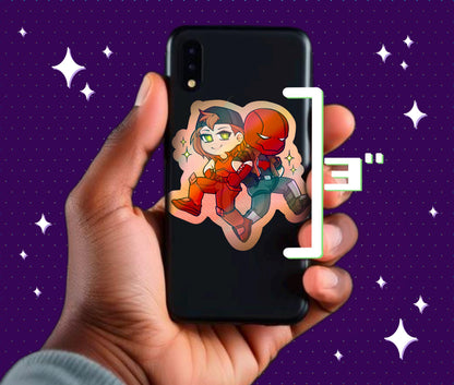 Jason Todd and Roy Harper 3" Holographic Sticker