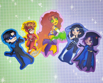 DC Titans 3” Stickers