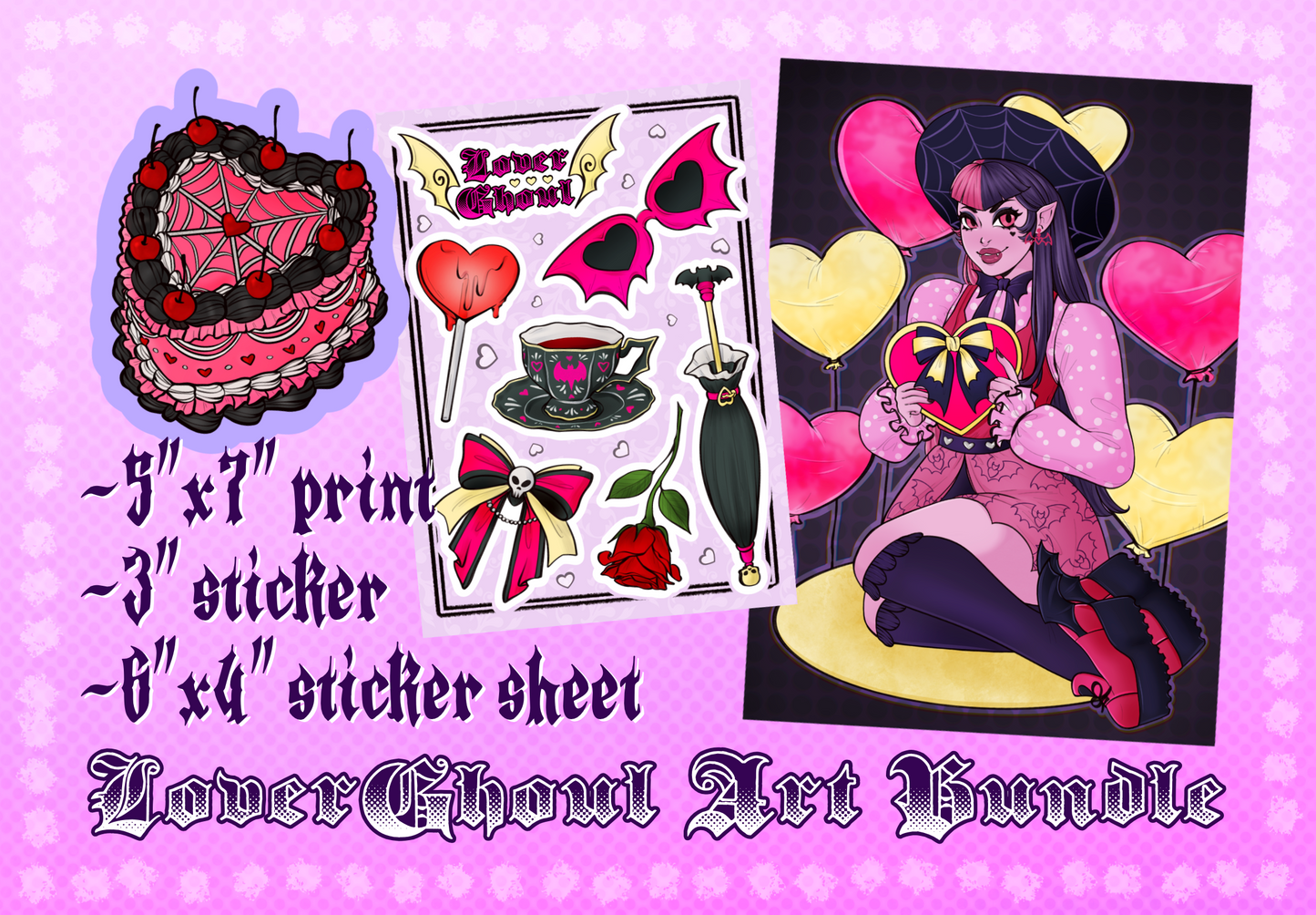 Lover Ghoul Draculaura Themed Art Bundle
