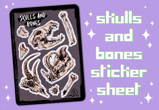 Skulls and Bones Sticker Sheet