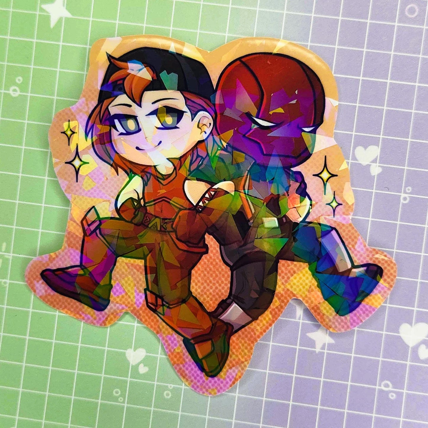 Jason Todd and Roy Harper 3" Holographic Sticker
